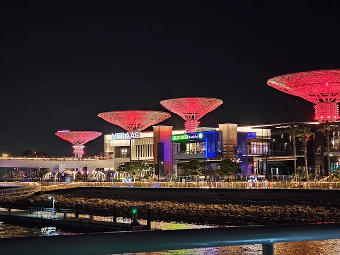 Dubai Marina Skyline Night View