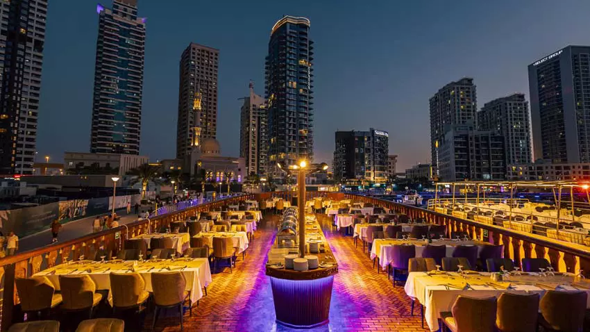 alexandra dhow cruise dubai marina upper deck