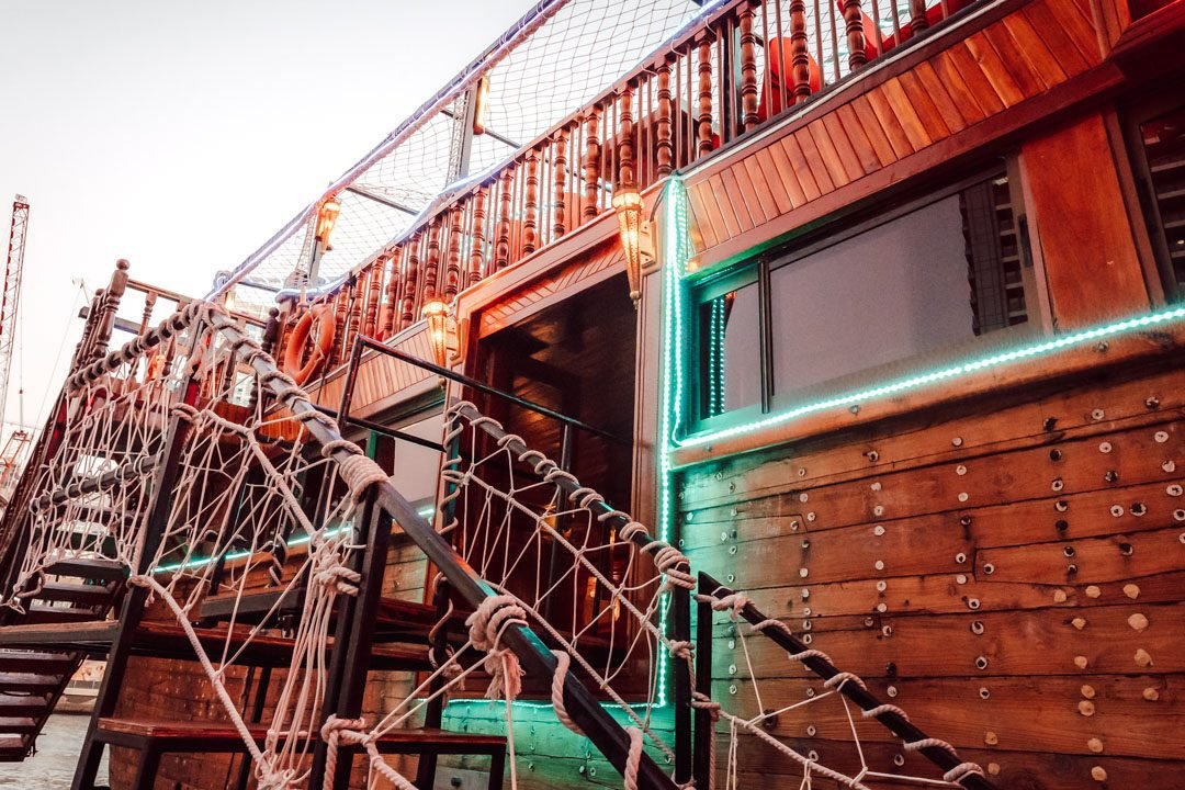 Entry Area Al Mansour Dhow Dinner Cruise In Dubai Marina With Live Cooking